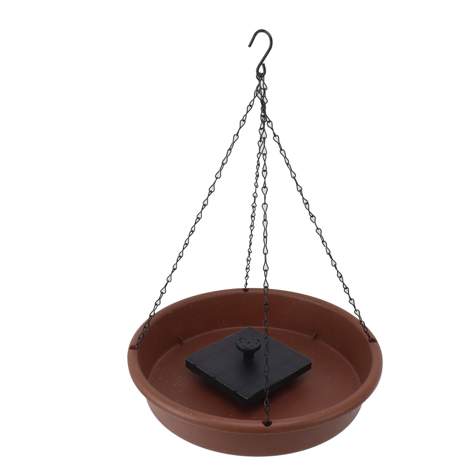 1,4-w-solar-vogeltränke-brunnen, Hängend, Rund, Mit Vogeltränkenpumpe, 6-düsen-schale, Diy-vogeltränken-set Für Garten, Außenbereich, Hof Und Parks