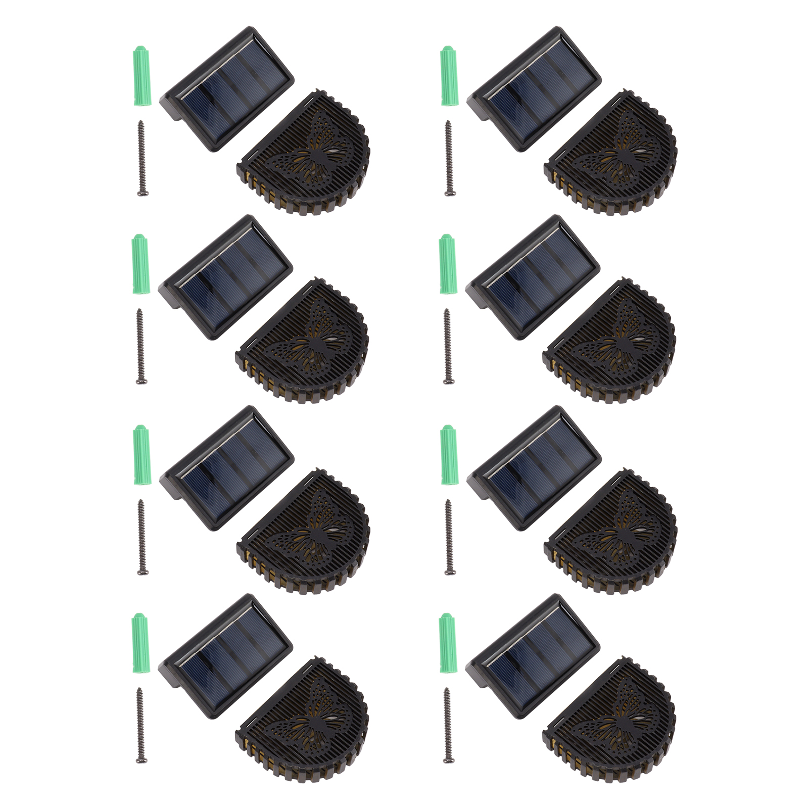 8 Sets Led-solarleuchten, Dekorative Wandleuchten Für Terrasse Und Hof, Mit Eingebautem Akku