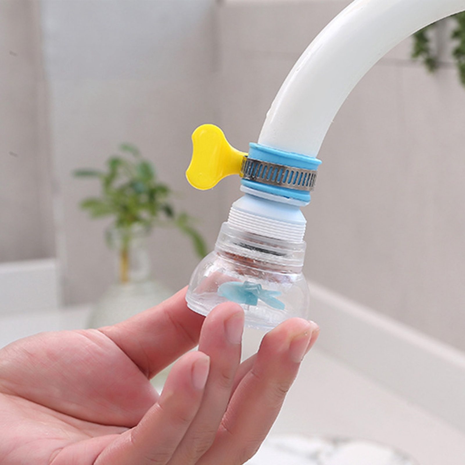Küchenarmatur-filterkopf, Drehbar, Spritzwassergeschützt, Einfach Zu Bedienen, Wasserfilter-sprühdüse Für Wasserhahn, Für Den Hausgebrauch