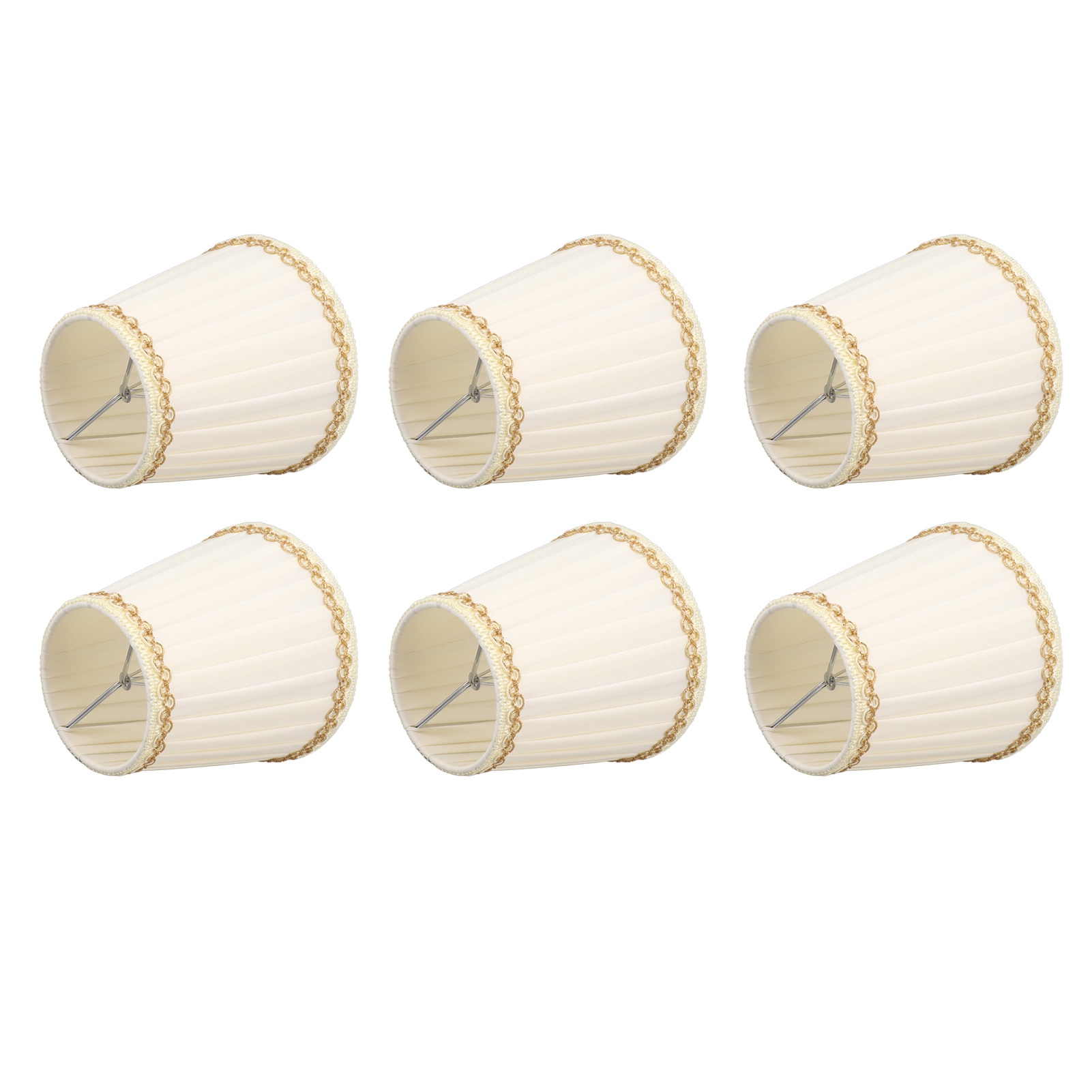 Set Mit 6 Kleinen Lampenschirmen Im Modernen Stil, Mit Glühbirnenklemme, Für Kronleuchter, Tisch- Und Wandlampen.
