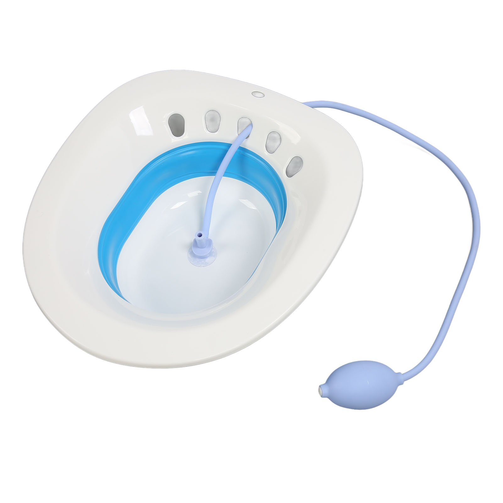 Multifunktionaler, Faltbarer Toilettensitz Aus Pp-silikon Für Sitzbäder, Hämorrhoiden, Wochenbettpflege, Gesundheit Schwangerer Frauen, Blau