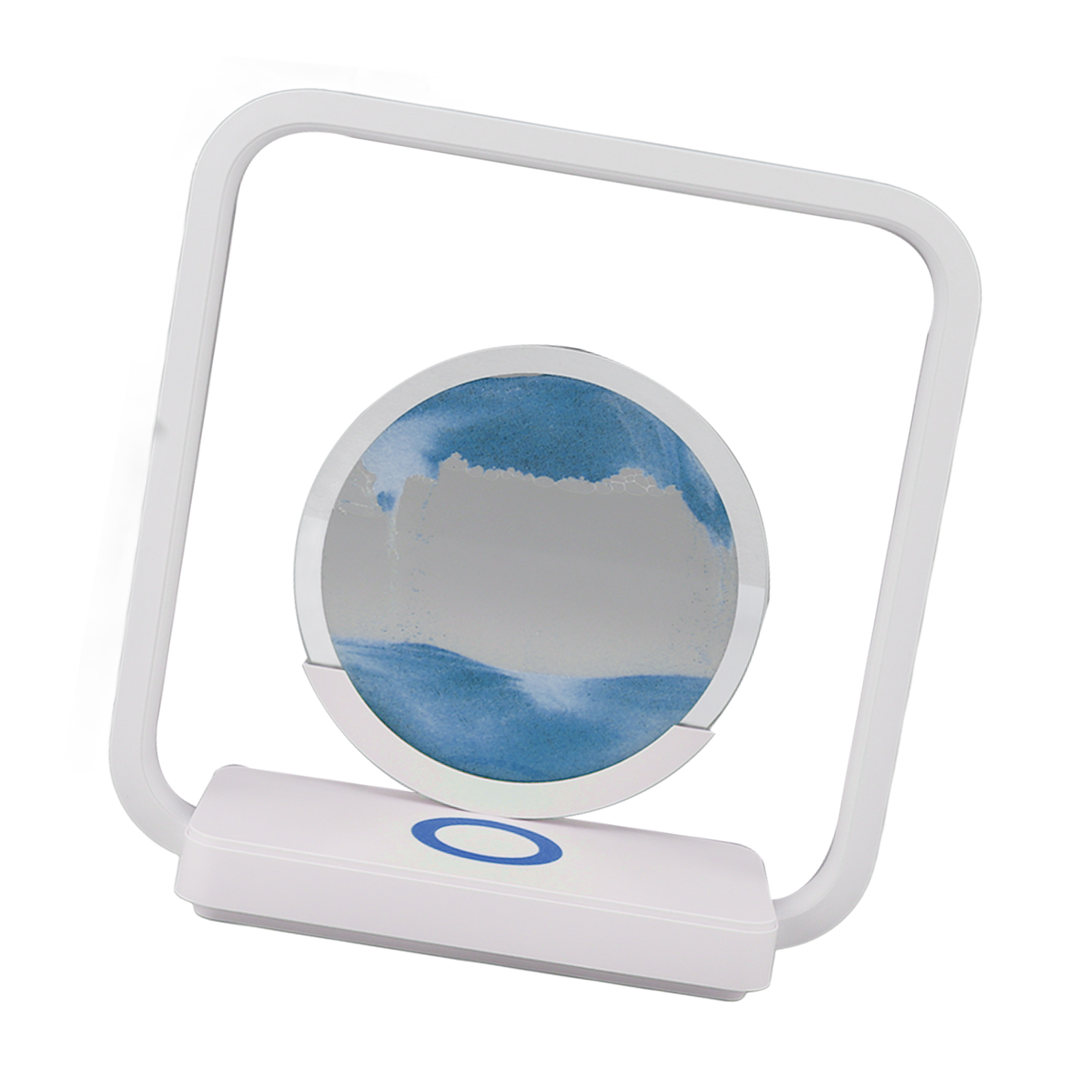 Led-schreibtischlampe Mit Treibsandeffekt, Stufenlos Dimmbar, 3d, Dynamisch, Sanduhr-effekt, Sandmalerei, Led-nachtlicht Für Zuhause Und Büro, Schreibtischdekoration, Blau