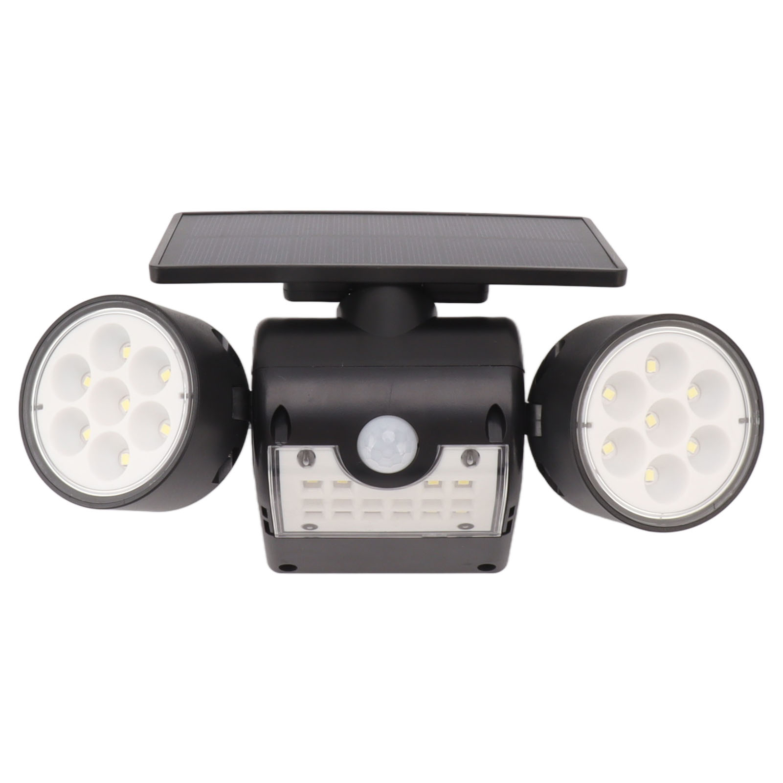 Solar-außenleuchte Mit Led-bewegungsmelder, 30 Leds, Doppelkopf, Gartenlampe, Landschaftsbeleuchtung, Für Terrasse, Garten, Einfahrt