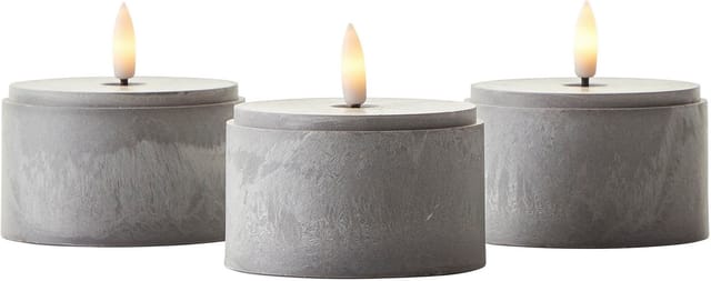 Brilliant Außen-Tischleuchte Bougie, Timerfunktion, LED fest integriert, Extra-Warmweiß, LED-Kerzen 3er-Set, Timer, Höhe 10/12,5/15 cm, Ø 8 cm