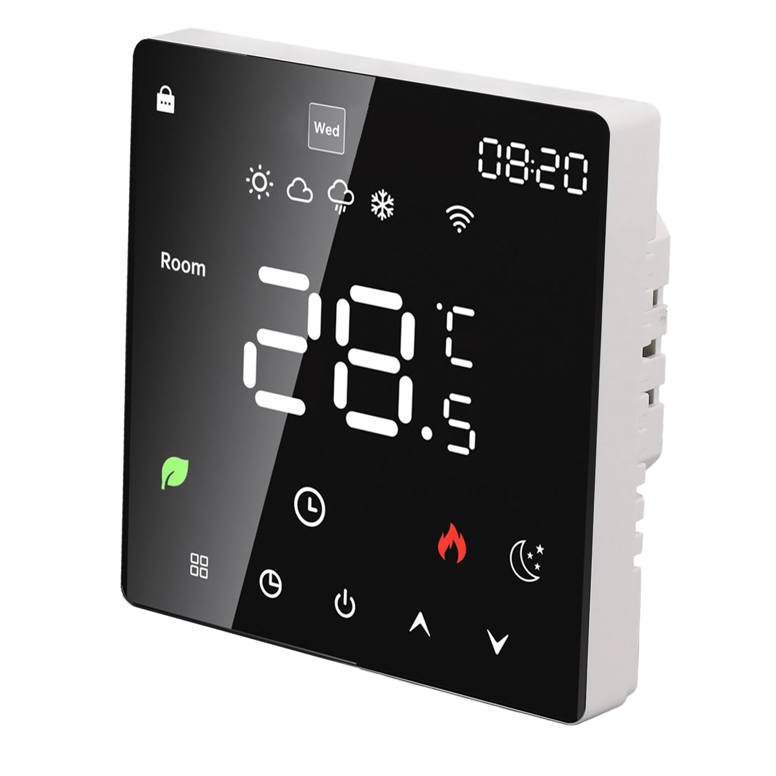 Intelligenter 16a-lcd-thermostat Mit Farb-touchscreen, Programmierbarer Elektrischer Heizungsthermostat Für Zuhause, Hotel, Büro, Wechselstrom 90–240 V, Wlan