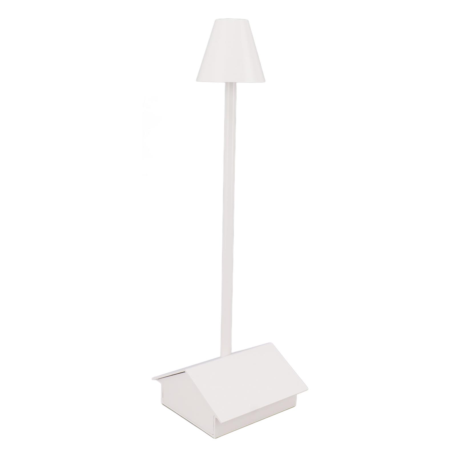 Kabellose, Akkubetriebene Tischleuchte In Gebäudeform, Dimmbar, Touch-steuerung, 5200-mah-akku, Ip54, Wasserdicht, Led-schreibtischlampe, Weiß