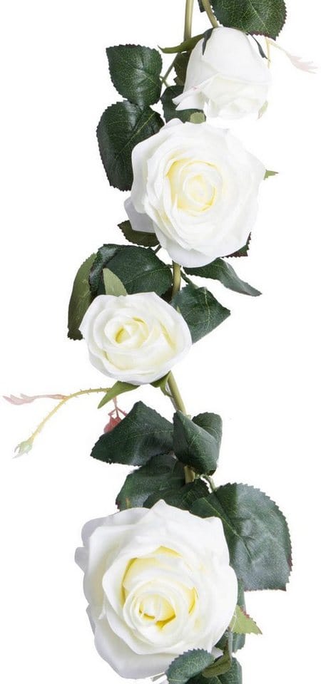 Kunstblume Rosengirlande Dijon Rose, Botanic-Haus, Höhe 10 cm