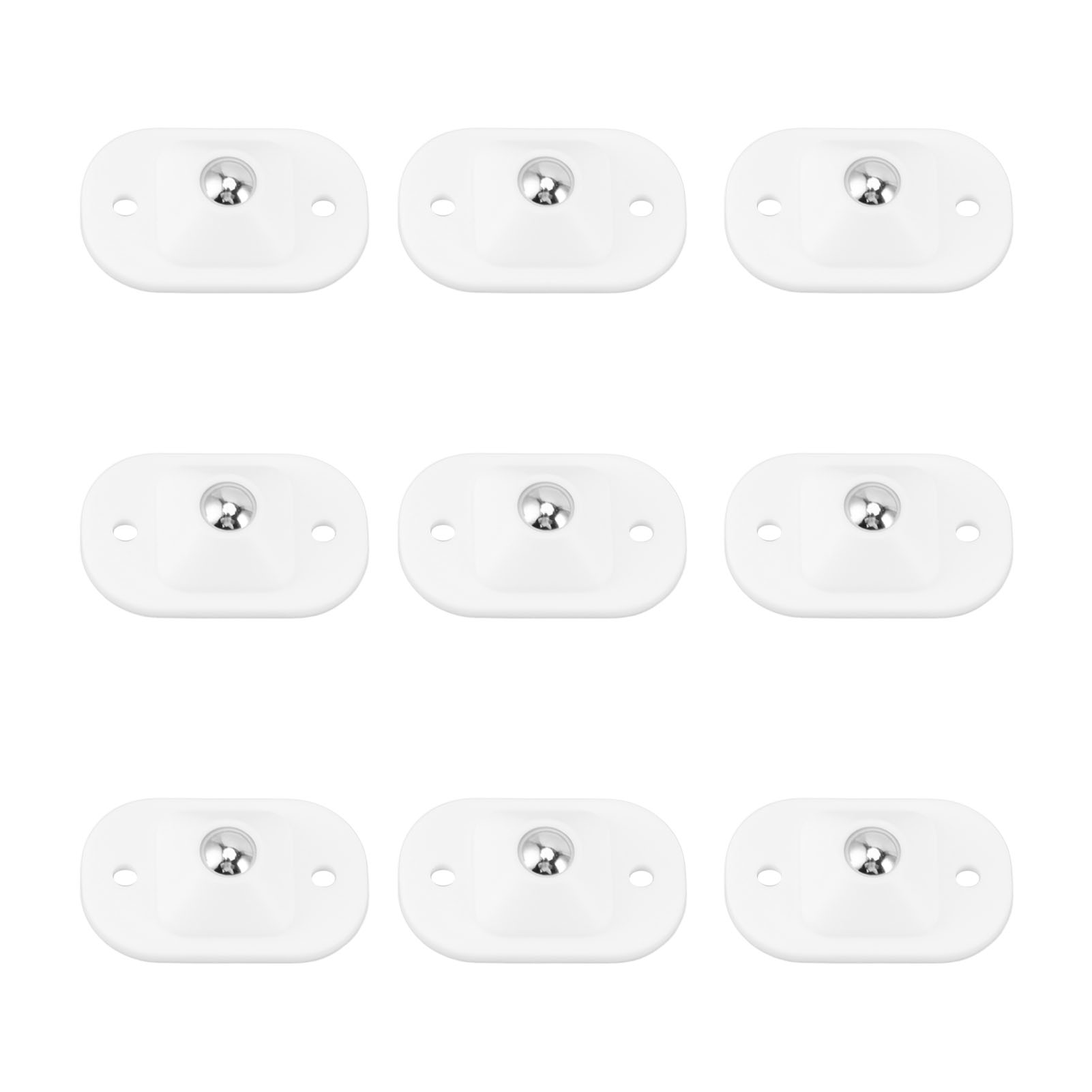 12 Selbstklebende Mini-lenkrollen Aus Edelstahl, Universell Einsetzbar, 360°-drehung, Weiß