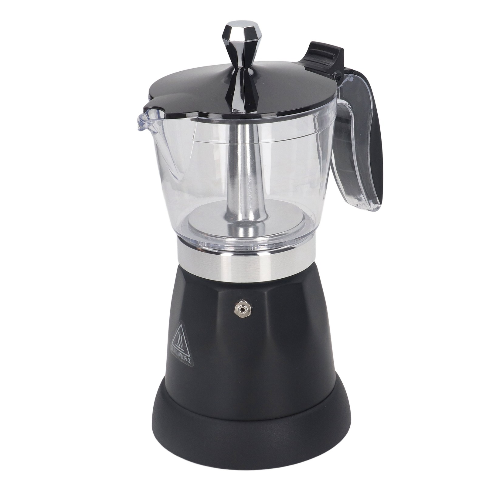 6-tassen-kaffeemaschine (300 Ml), Tragbar, Mit Transparentem Deckel, Elektrisch, Italienisches Design, Für Den Hausgebrauch, Eu-stecker 220–240 V