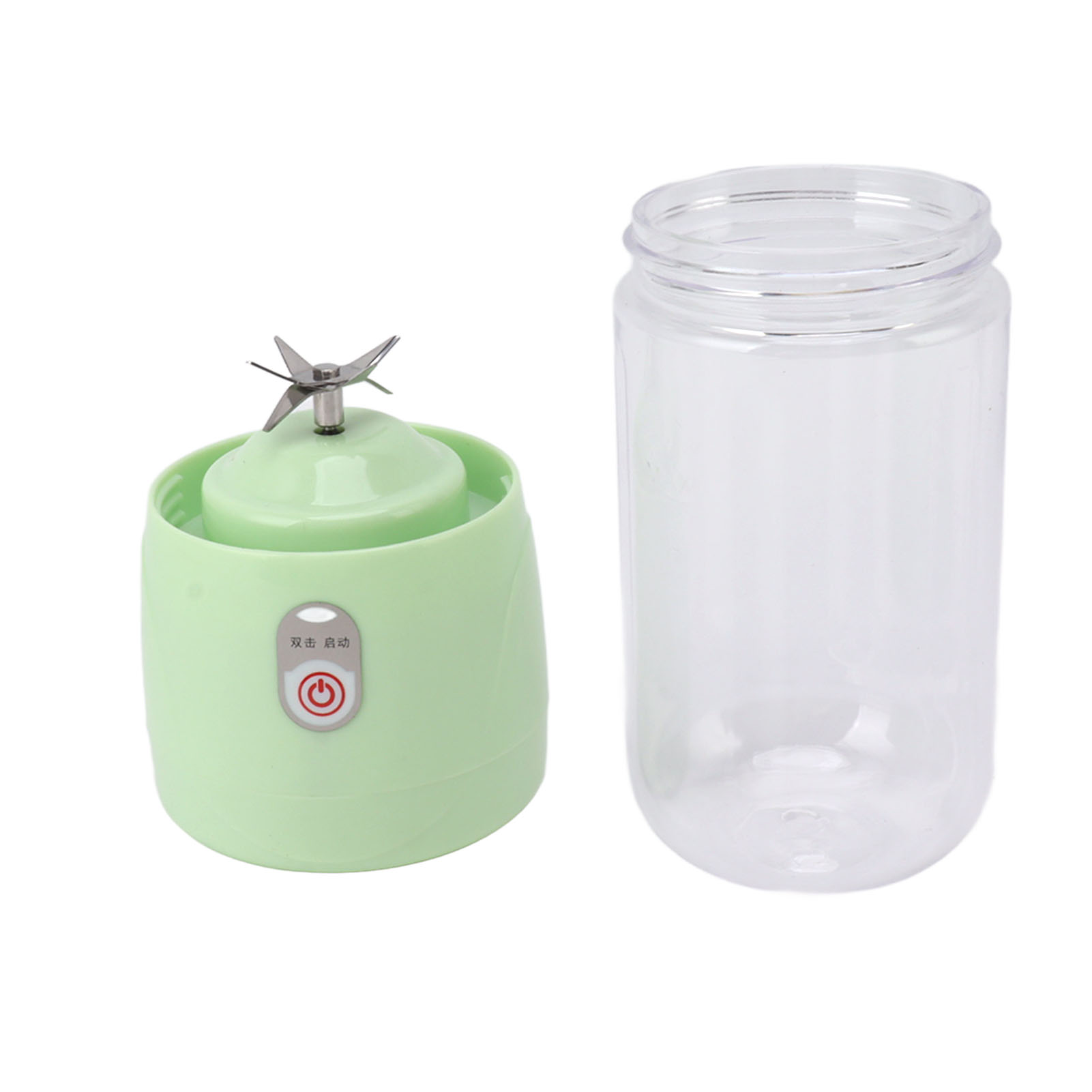 Tragbarer, Per Usb Aufladbarer Mixer, 6 Klingen, Mini-entsafter, Fruchtpresse, Für Reisen, Sport Und Küche, 410 Ml, Grün