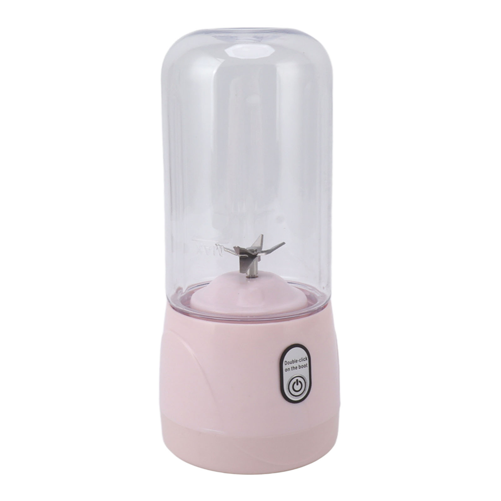 Tragbarer, Wiederaufladbarer Usb-standmixer, 6 Klingen, Mini-entsafter, Fruchtpresse, Für Reisen, Sport Und Küche, 410 Ml, Pink
