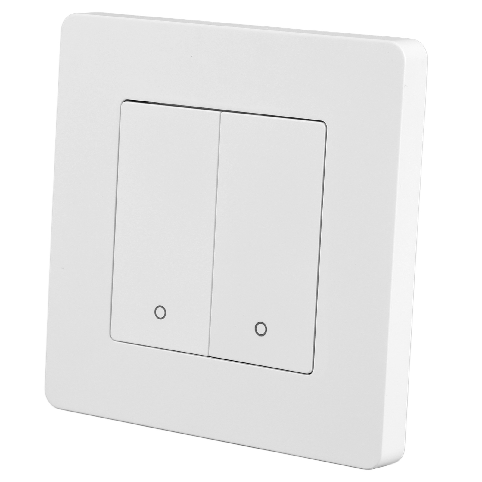 Intelligenter Zigbee-lichtschalter, 2-kanal, Zeitschaltuhr, Dimmfunktion, Drehrichtungsumkehr, Doppelbedienfeld, 100–240 V Wechselstrom, Weiß