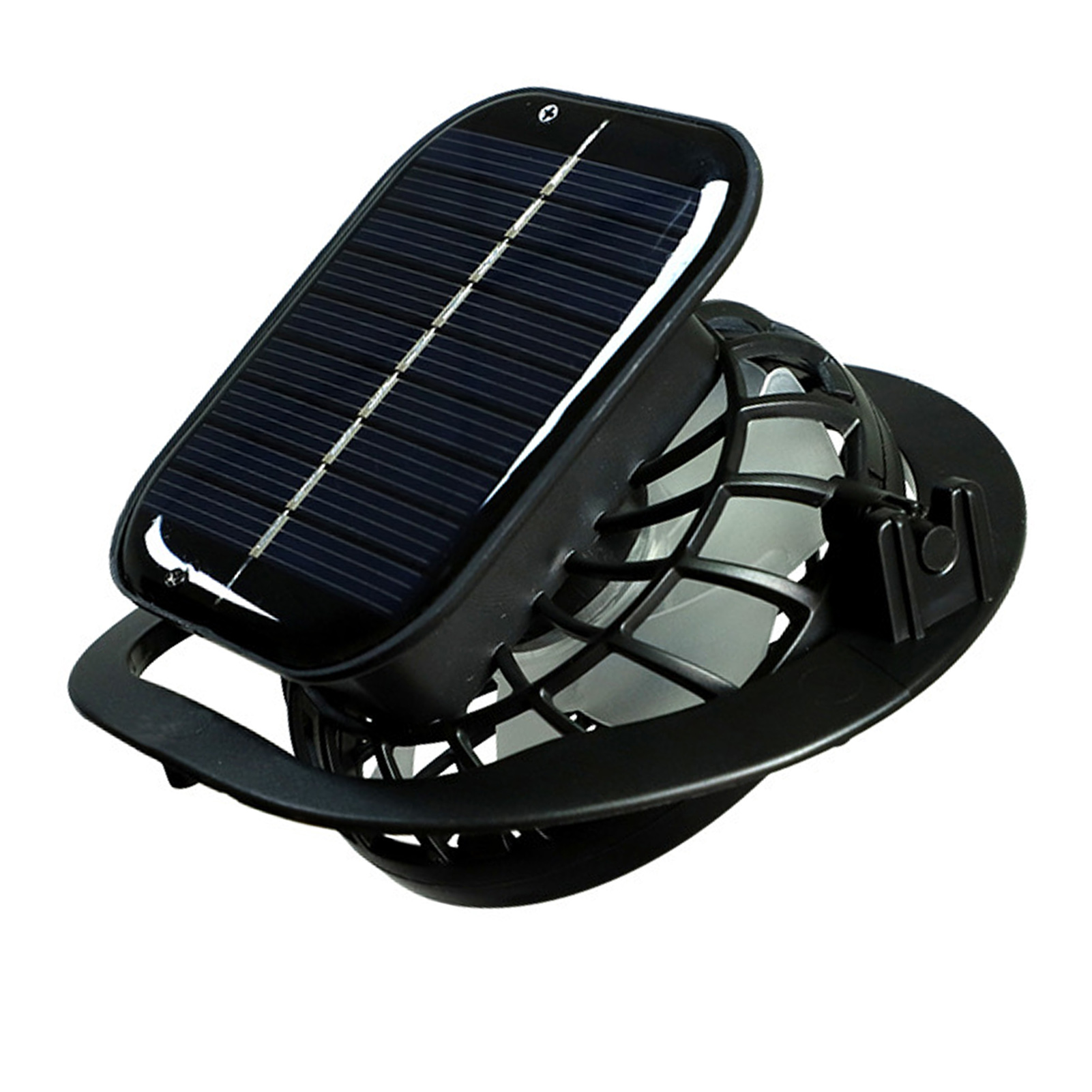 Tragbarer, Wiederaufladbarer Solarventilator Mit Usb-ladefunktion, 1000-mah-akku Und Sonnenhutöffnung