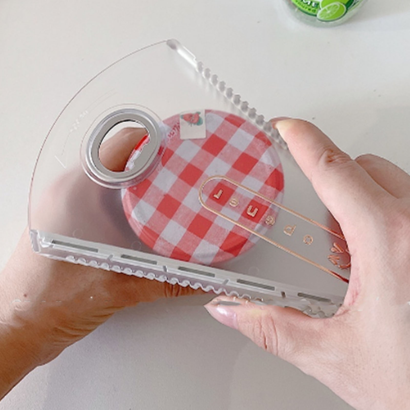 Multifunktionaler Dosen- Und Flaschenöffner, Einfach Zu Bedienen, V-förmiger Dosen- Und Flaschenöffner Für Die Küche, Transparent