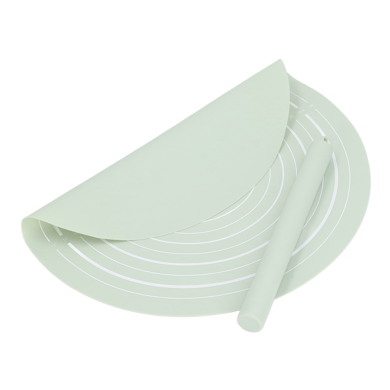 Nudelholz-set Mit Messbecher, Silikon-nudelholz, Antihaft-mehlmatte Für Zuhause, Küche, Konditorei, Grün