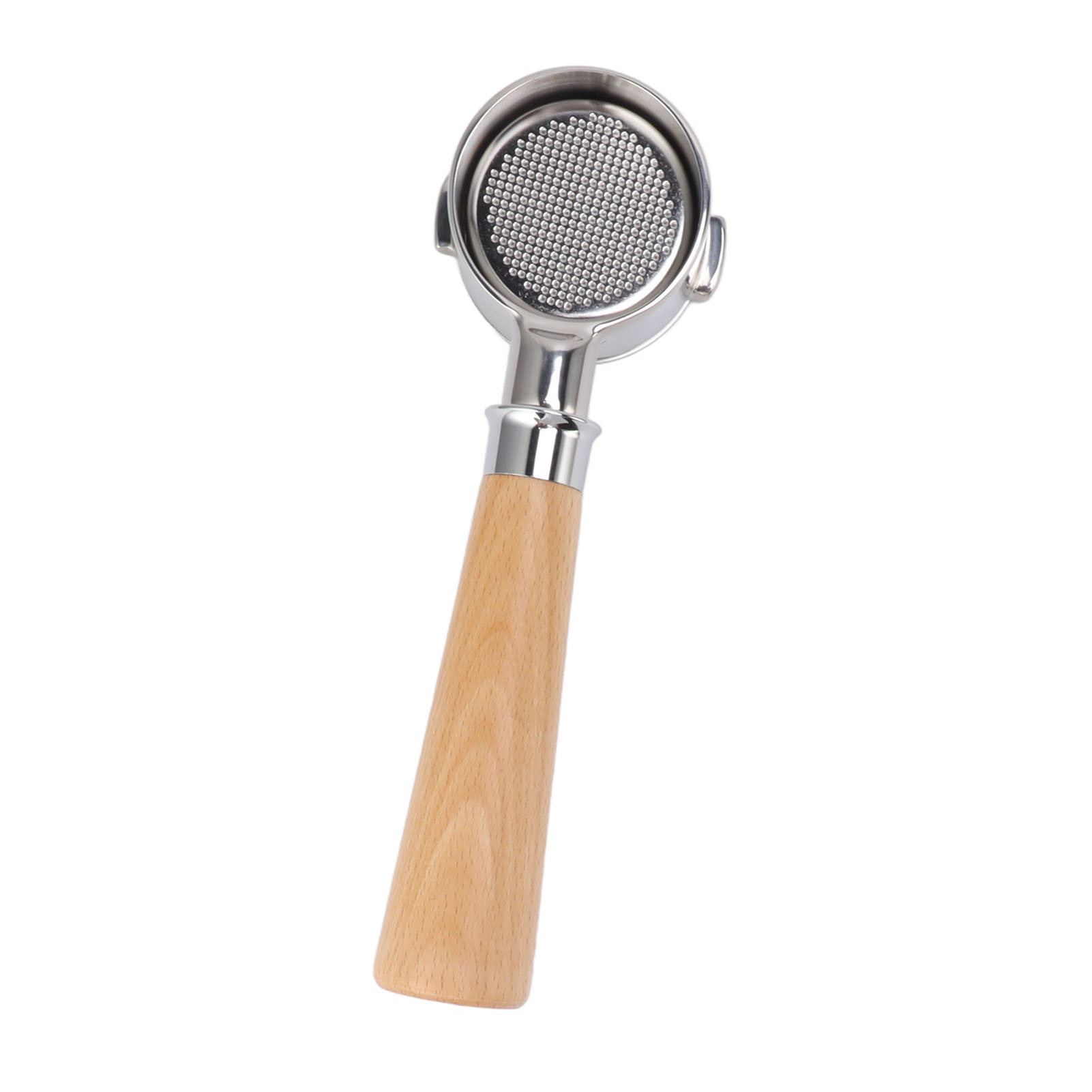 51-mm-siebträger Für 2-kanal-kaffeemaschinen Ohne Boden, Ersatz Für Die Kaffeemaschine Ec0310, A2-stil, Buche, Naturfarbe