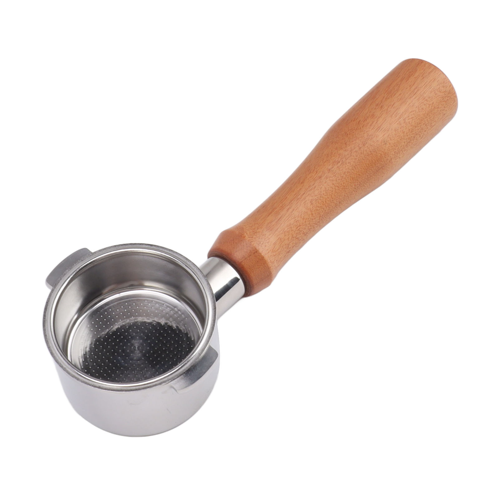 51-mm-kaffeefilterhalter, 2-kanal-filter Ohne Boden, Ersatz Für Ec0310 E-style Kaffeemaschine, Massivholz, Säurerot