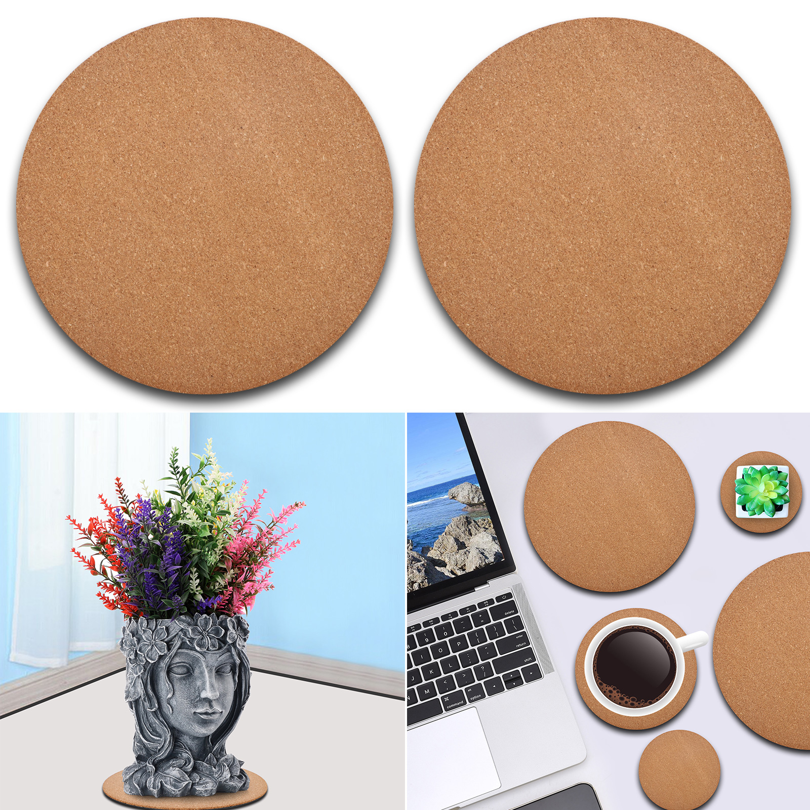 Umweltfreundliche Blumentopfmatte Aus Kunststoffkork. Umweltfreundliche Blumentopfmatte Aus Kunststoffkork.