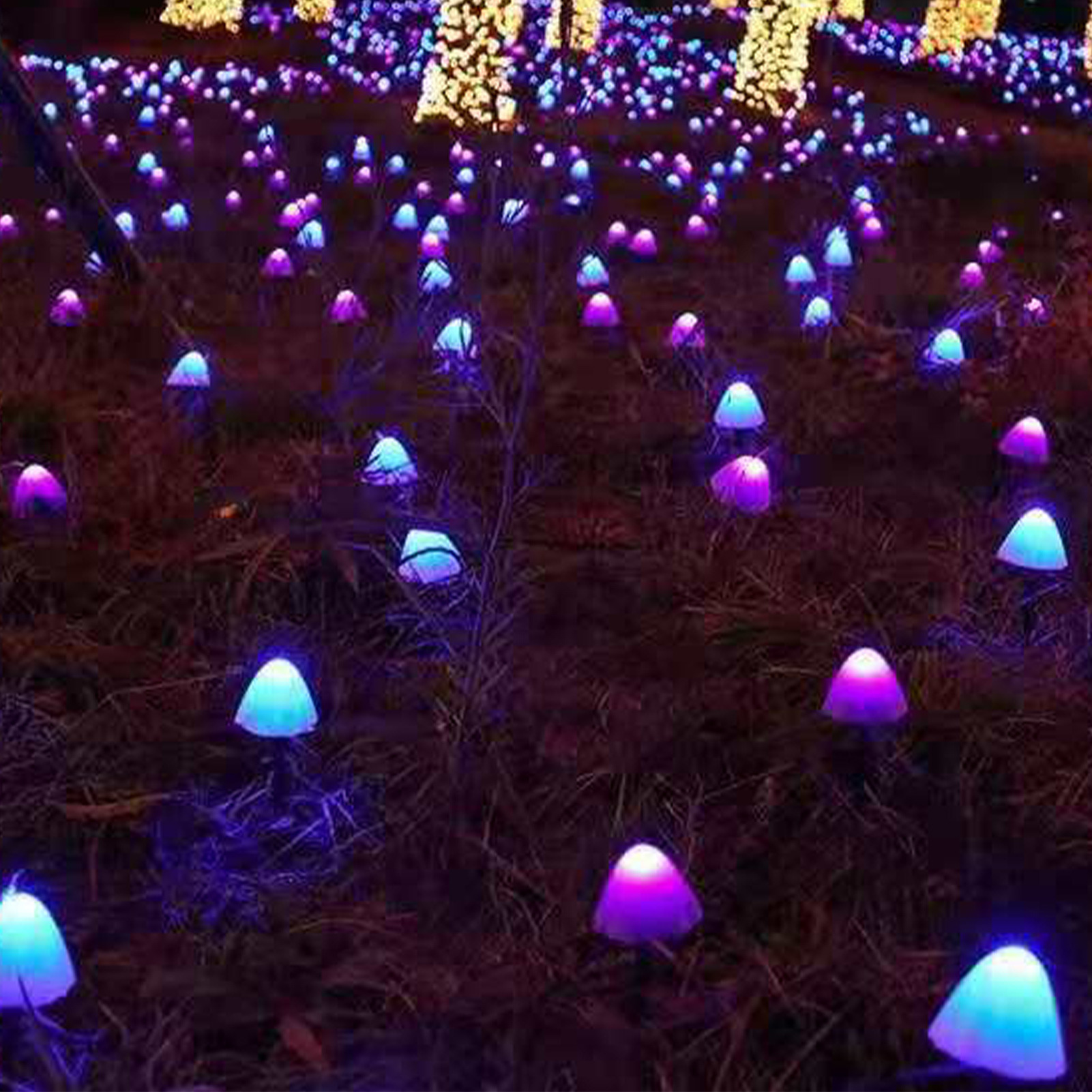 Mini-solar-lichterkette In Pilzform Mit 8 Led-modi, Wasserdicht, 3,45 Meter Lang, 10 Farbige Perlen, Ideal Für Gartenwege Und Gartenpartys.