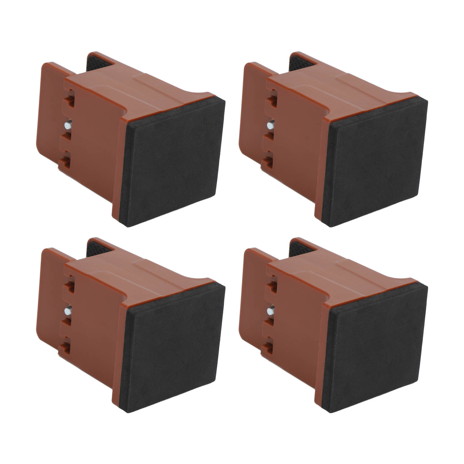 4er-pack Verstellbare Möbelgleiter Mit Schraubklemme, Robuste Gummigleiter Für Sofas, Braun