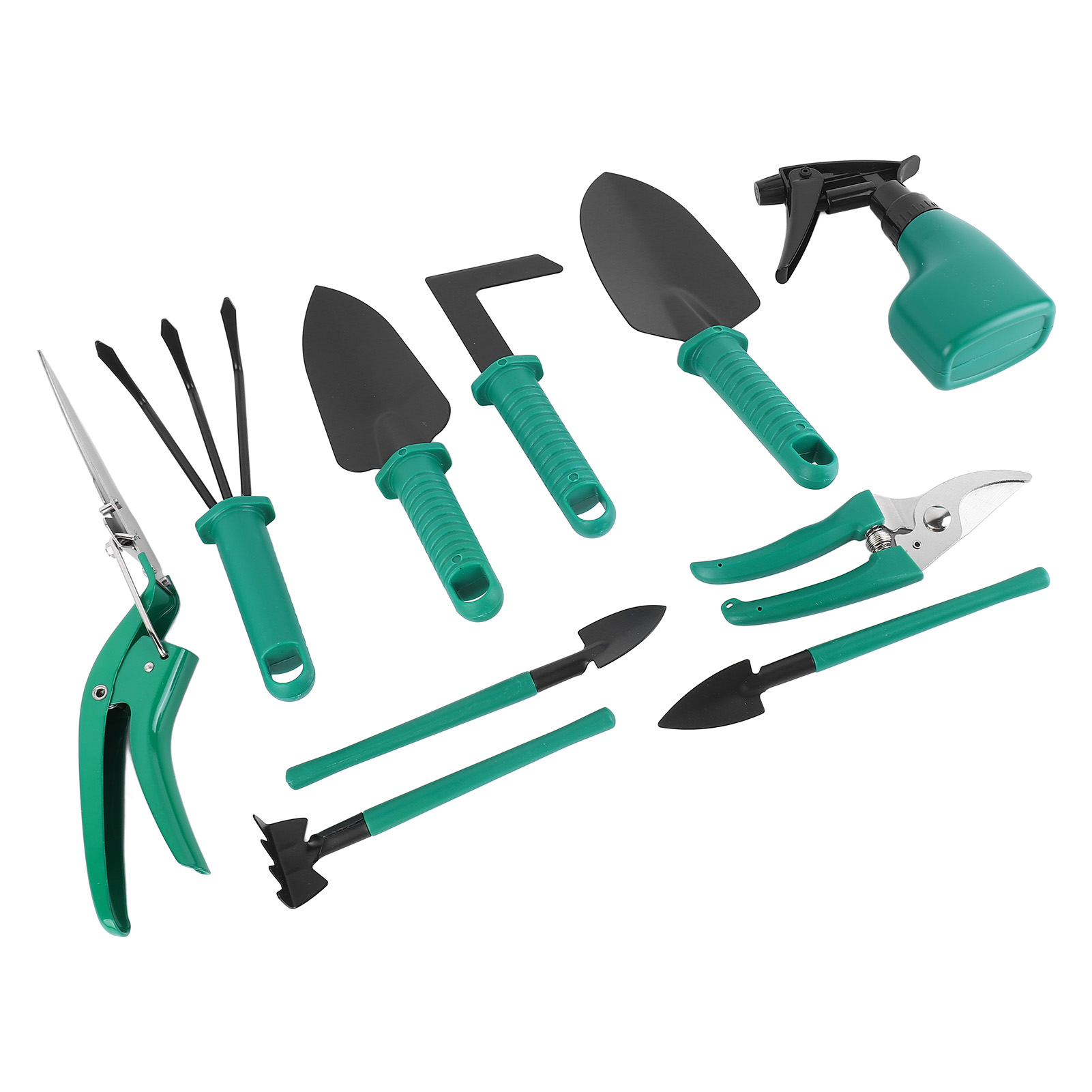 10-teiliges Gartenwerkzeugset: Schere, Schaufeln, Sprühdosen, Gartenwerkzeuge