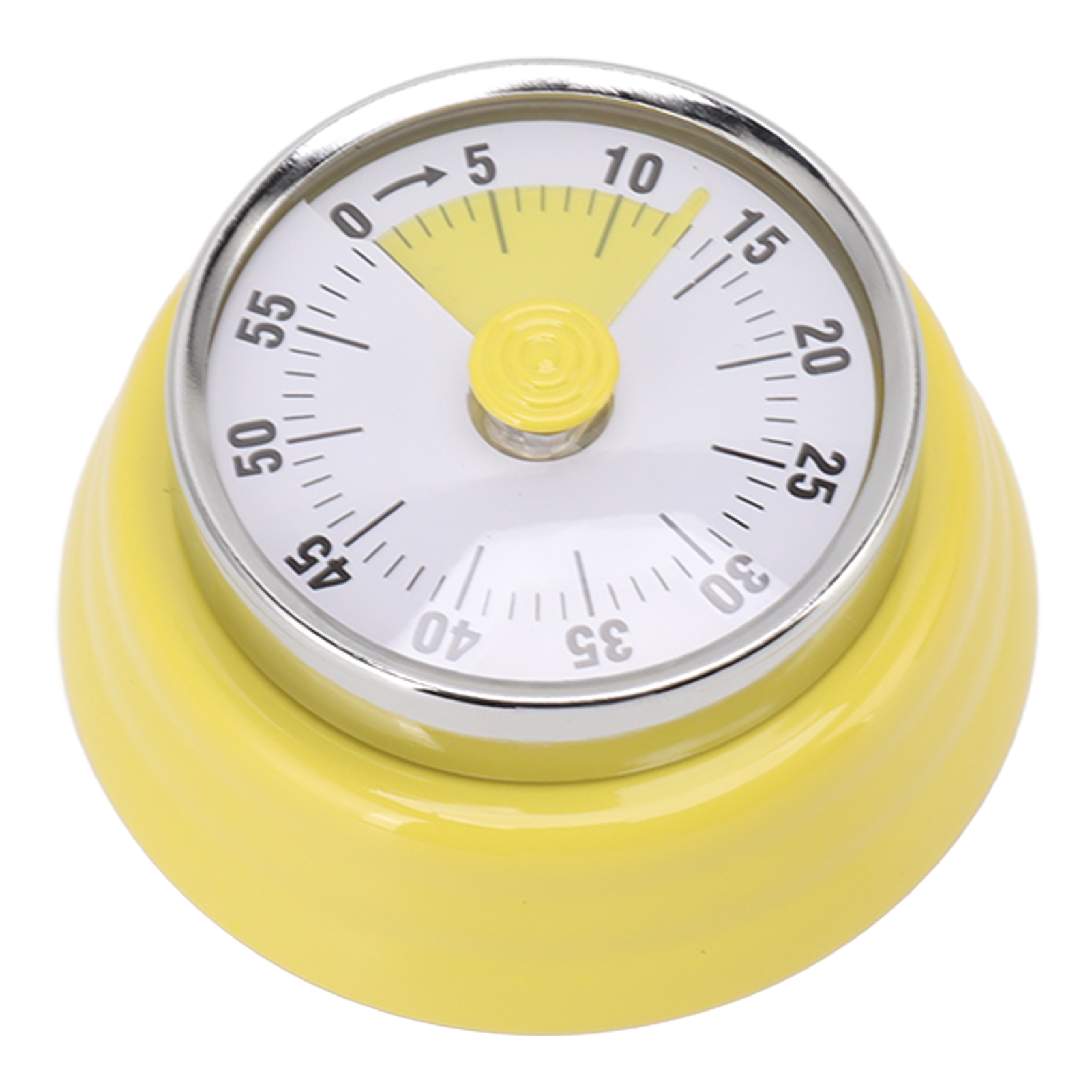 Mechanischer Countdown-timer Mit Optischer Anzeige, Edelstahl, Für Büro Und Arbeitszimmer, Hellgelb