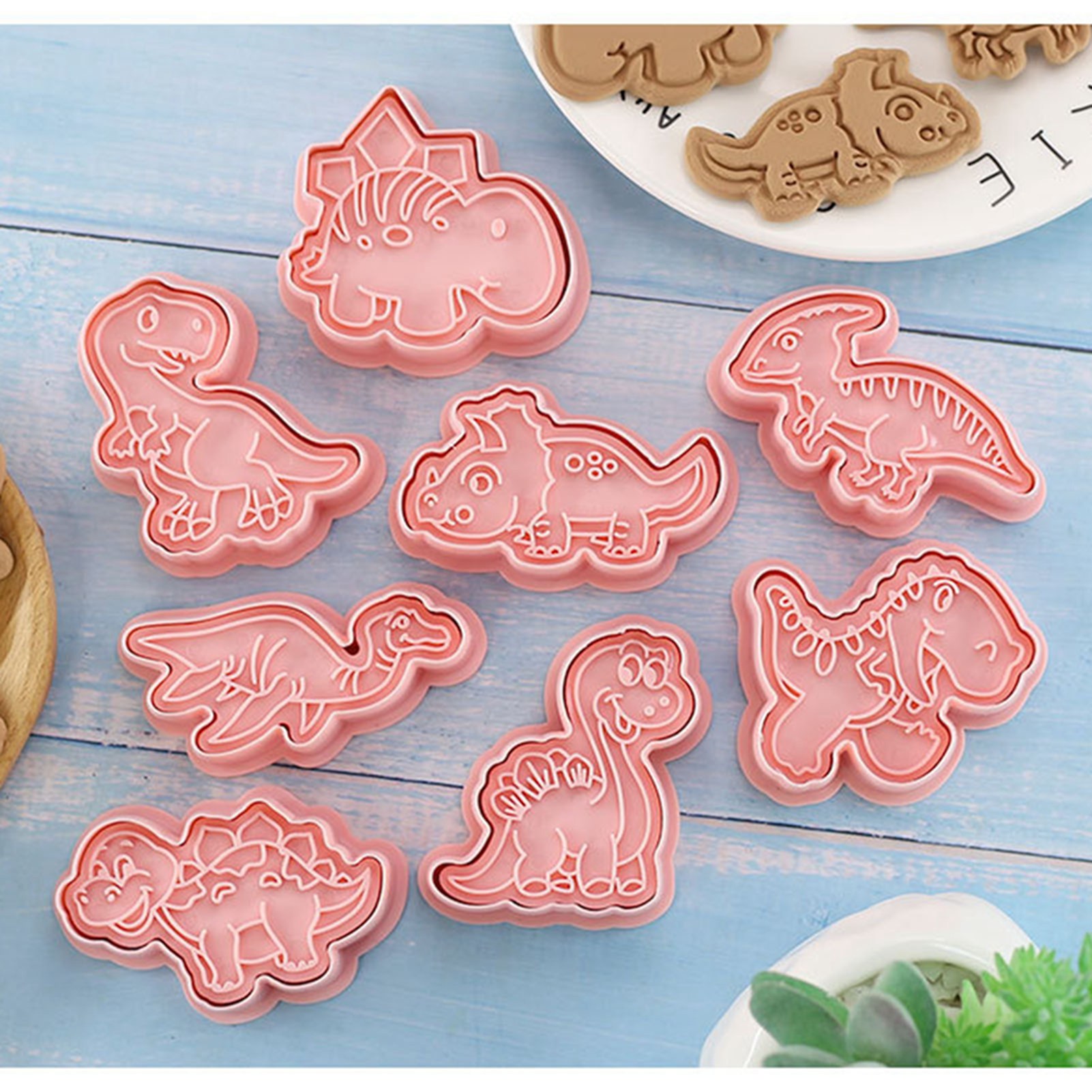 Ausstechform In Dinosaurierform, Eine Niedliche Kunststoffform Zum Backen Von 3d-keksen, Kuchen, Desserts Und Bastelarbeiten, Lebensmittelecht