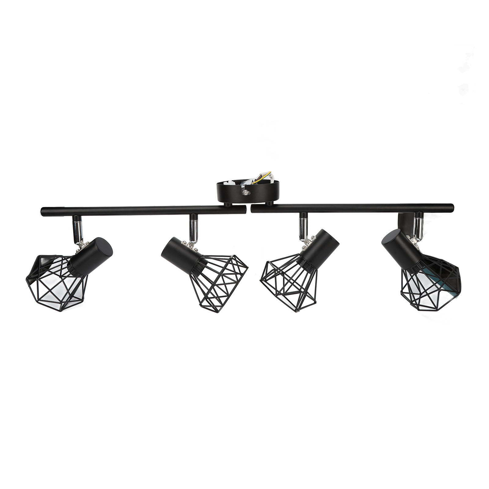 Led-schienenstrahler-set Mit 4 Leuchten, Flexiblem, Drehbarem Lampenkopf, Deckenspot Für Küche, Schlafzimmer Und Restaurant