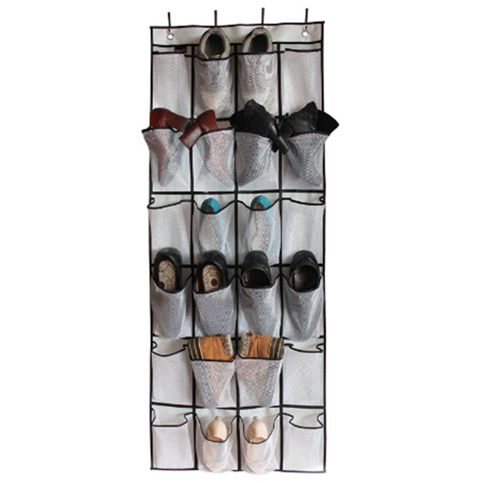 Schuh-organizer Für Die Tür, Hängeaufbewahrungstasche, Türhänger Mit 24 Netztaschen