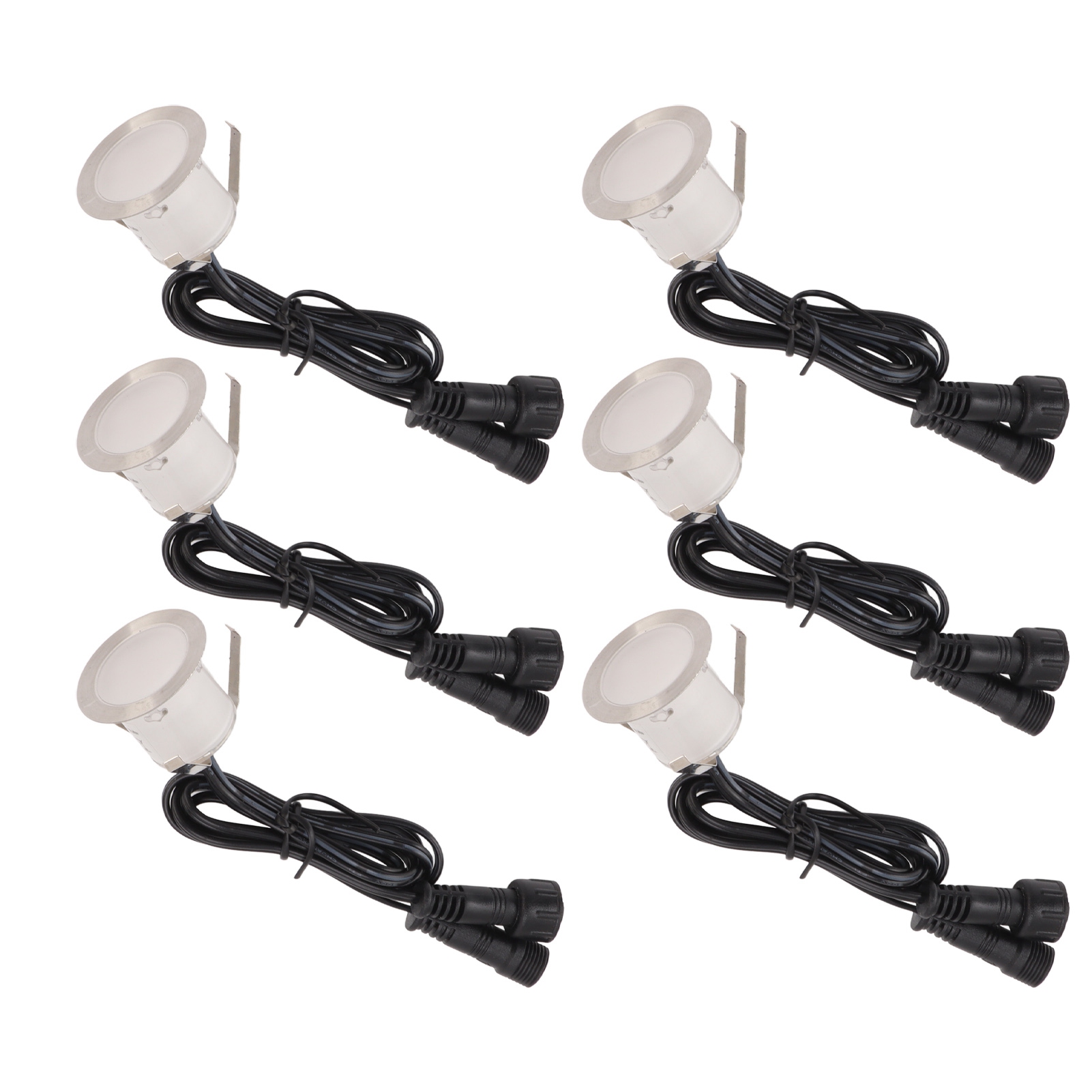 Set Mit 16 Led-terrassenleuchten, 10 W, 2800–3200 K, Warmweiß, Ip67, Wasserdicht, Einbau-led-terrassenleuchte, Eu-stecker 90–265 V