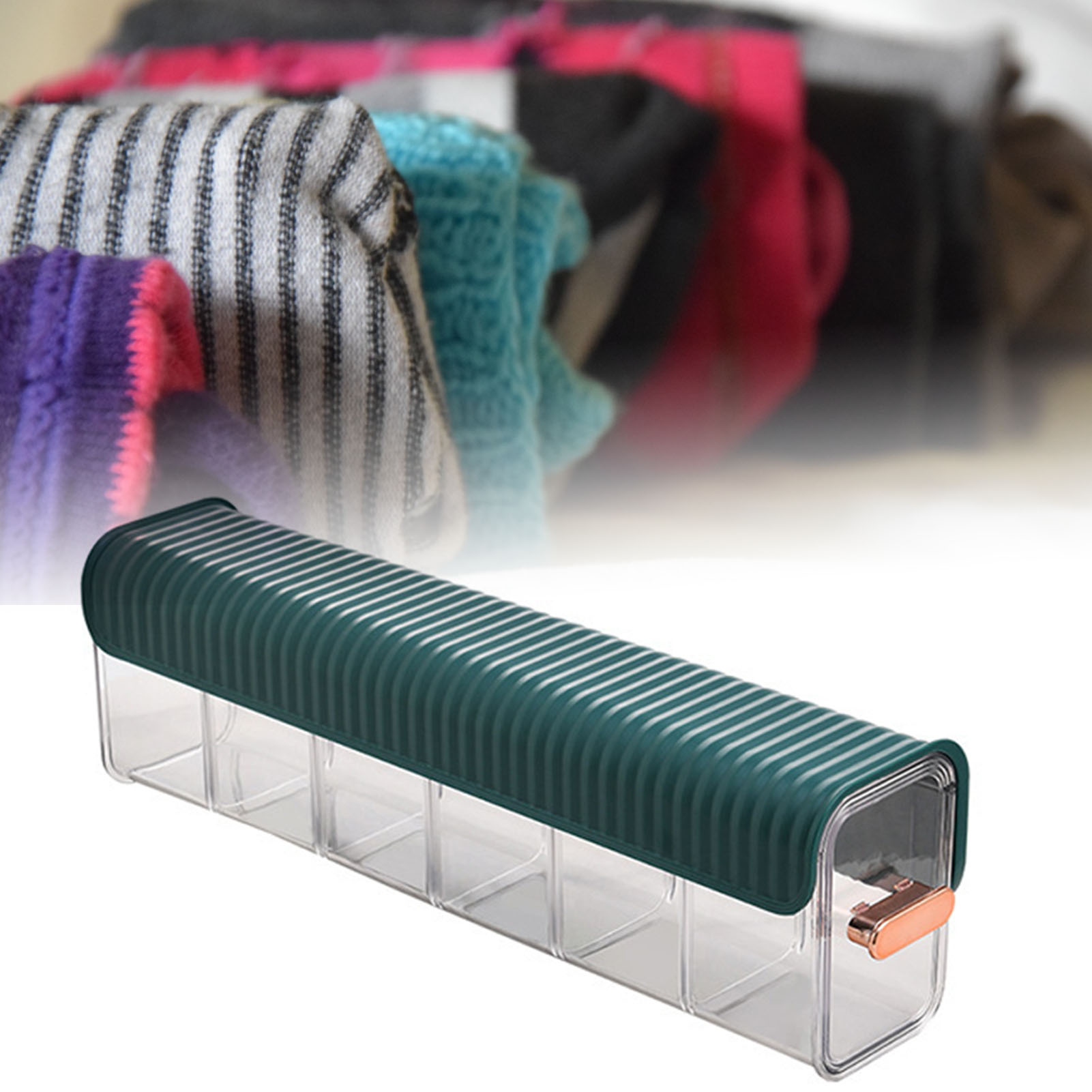 Wandmontierter Wäscheorganizer, Abnehmbar, Staub- Und Feuchtigkeitsdicht, Für Schlafzimmer Und Zuhause, Schwarz Und Grün