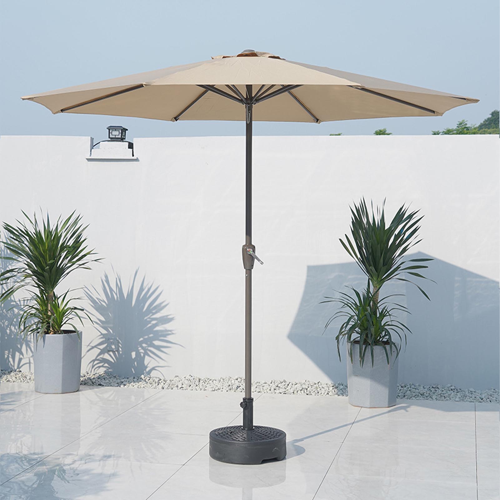 Sonnenschirm, Gartentisch, Marktschirme, Für Garten, Pool Und Strand, Khakifarben