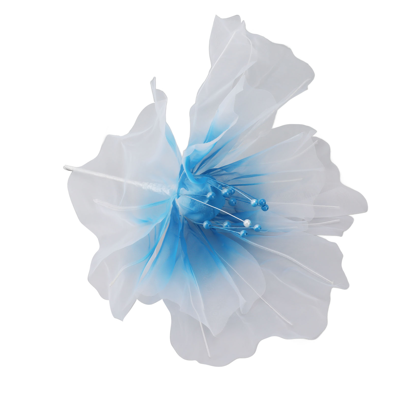 Organzablume, 50 Cm Durchmesser, Weich, Leuchtend, Leicht, Wiederverwendbar, Handgefertigt, Für Hochzeiten, Familienfotos, Blau