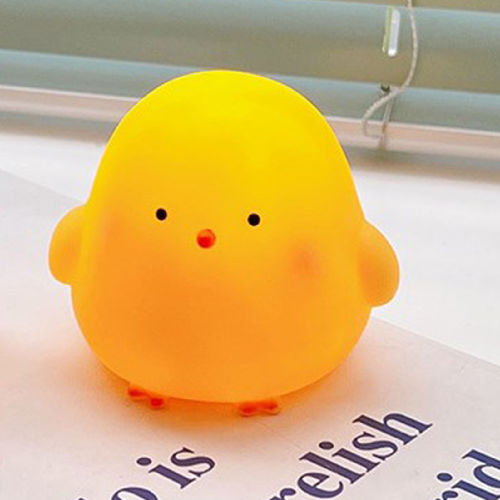 Niedliches Gelbes Cartoon-hühnchen-nachtlicht, Warm, Weich, Angenehm Anzufassen, Tierlampe Mit Batterie Fürs Kinderzimmer