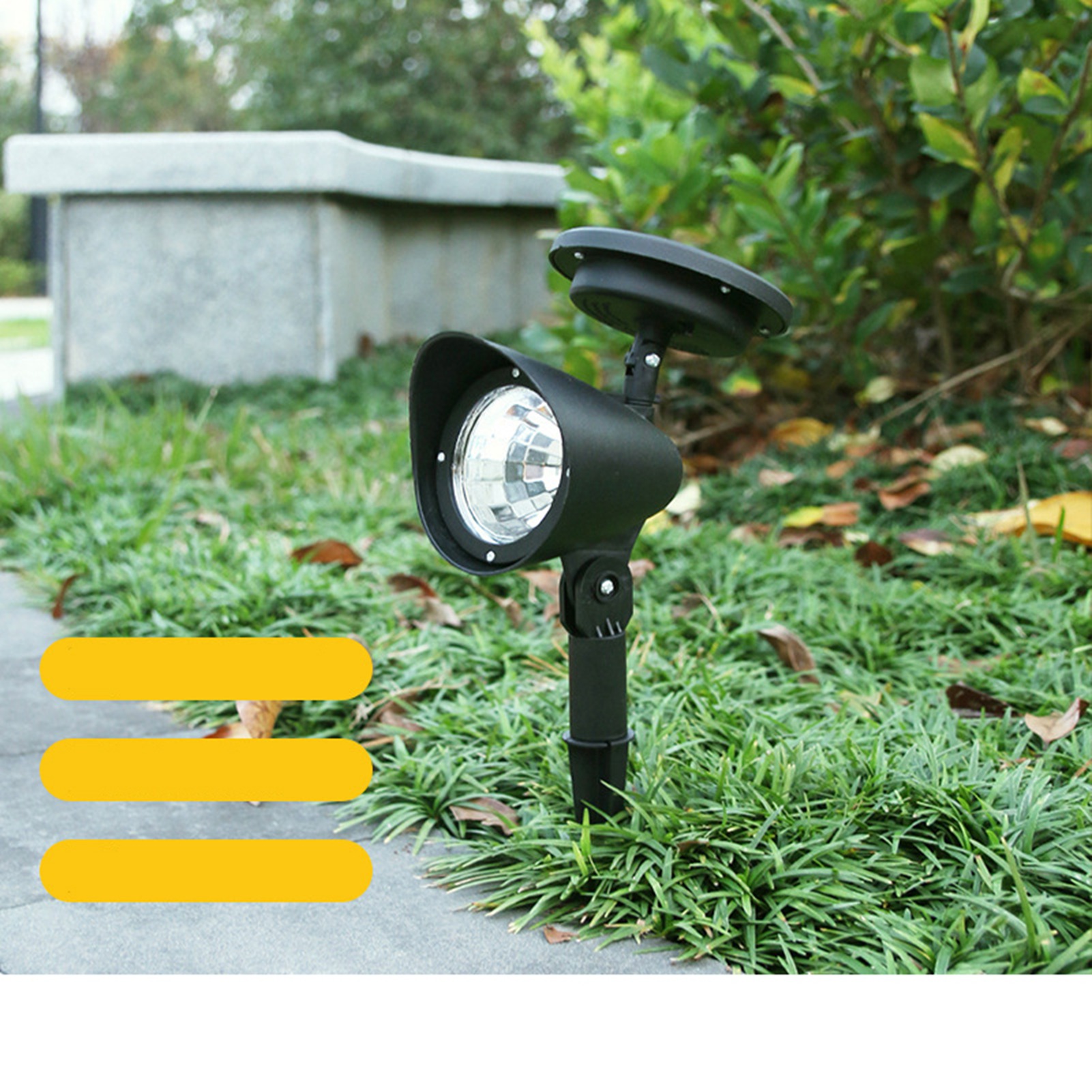 Led-solar-gartenleuchte Für Den Außenbereich, Wasserdicht, Weiß