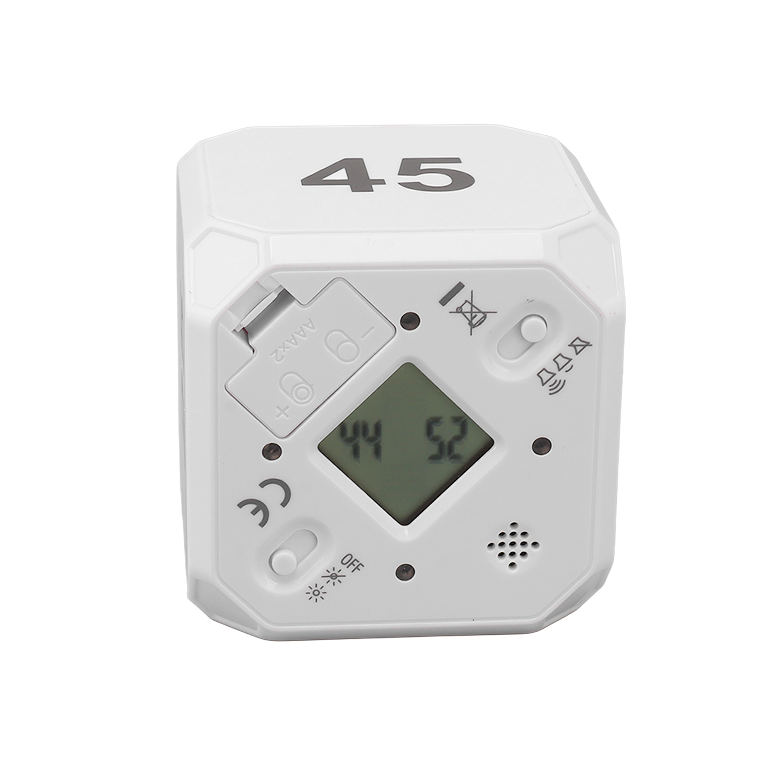 Tragbarer Küchentimer Mit Einstellbaren Modi (5, 15, 25, 45 Minuten), Für Sport, Weiß, Küche