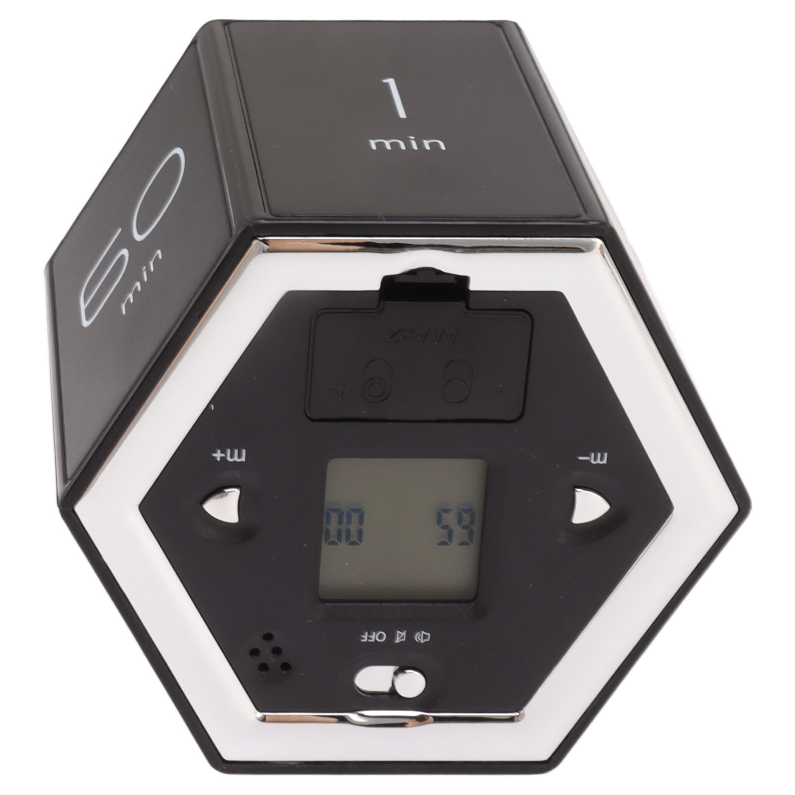 Magnetische Würfeluhr Mit Lcd-anzeige Für Kochen, Lernen Und Arbeiten, Schwarz