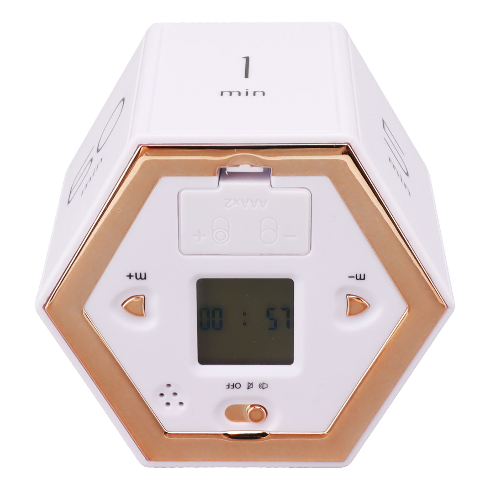Magnetische Würfeluhr Mit Lcd-anzeige Für Kochen, Lernen Und Arbeiten, Weiß