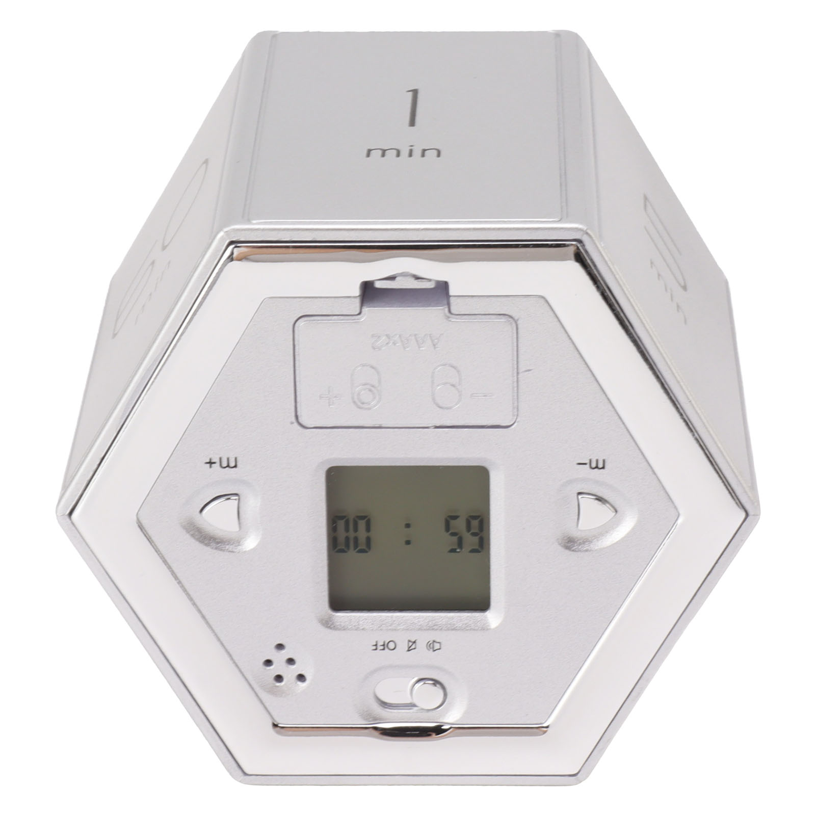 Magnetische Würfeluhr Mit Lcd-anzeige Zum Zeitmanagement, Ideal Zum Kochen Und Lernen, Silber