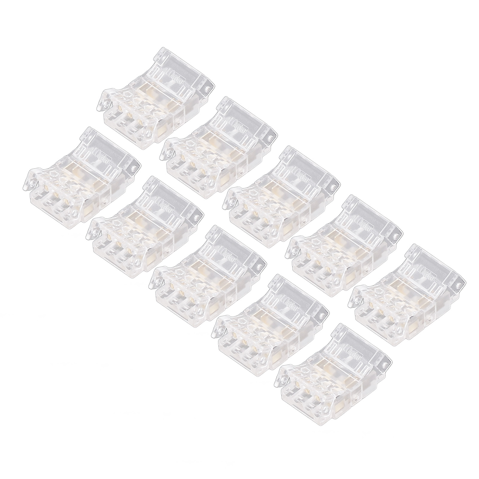 10 Stück Cob-led-streifenverbinder Für 4-polige 10-mm-kabel, Transparent, Lötfreie Led-adapterverbinder Für Zuhause, Schule Und Büro