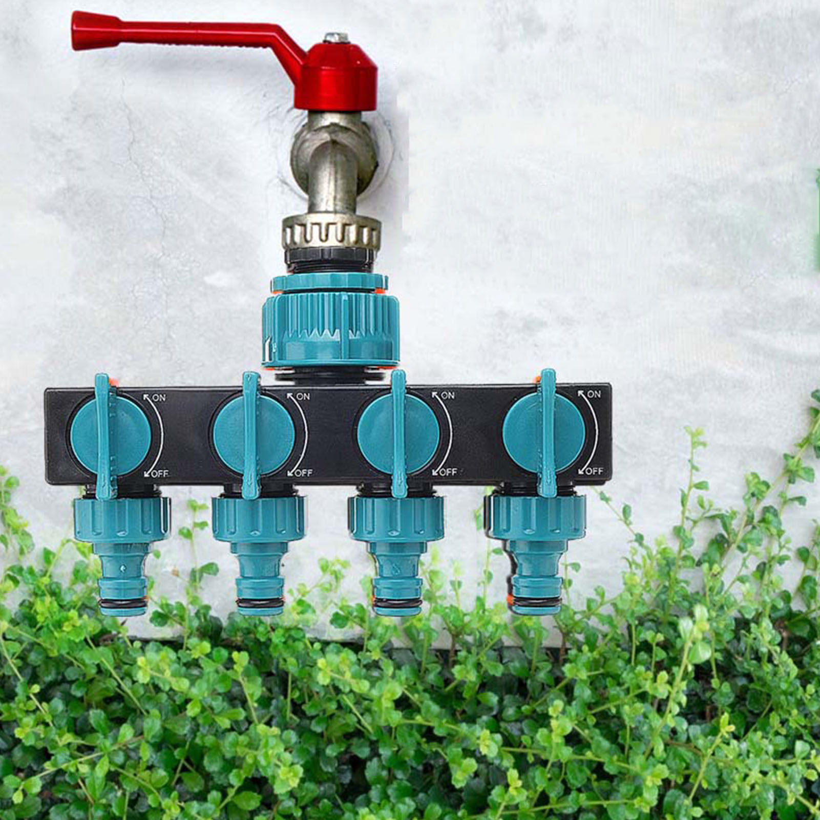 4-wege-wasserverteiler Für Die Gartenbewässerung, Schlauchadapter Für Gartenbewässerung Und Rasenpflege, Europäischer Wasserhahn