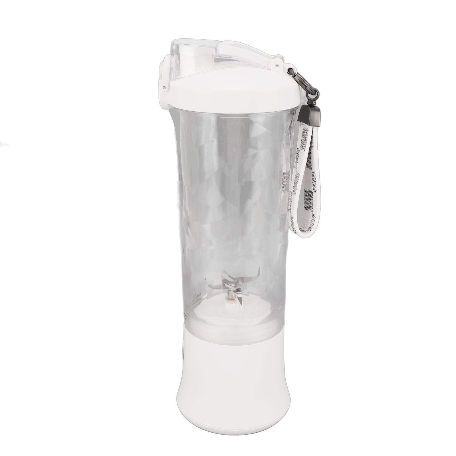 Tragbarer Standmixer, 600 Ml, 2 Betriebsmodi, 150 W, 18.000 U/min, Usb-aufladbar, 4000 Mah Akku, Luftdichter Deckel, Mini-smoothie-entsafter, Weiß