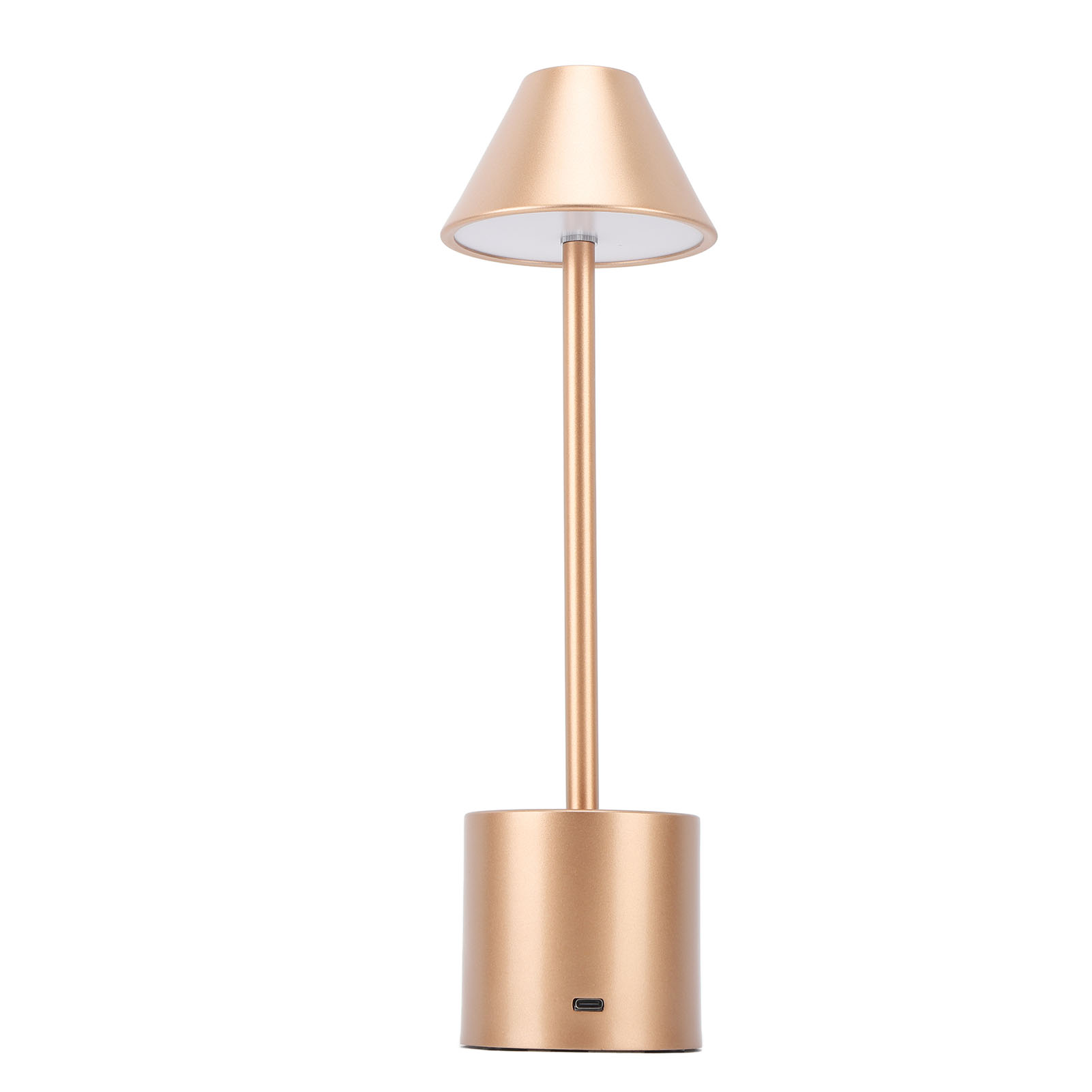 Led-tischleuchte Mit 3 Farbmodi, Dimmbar, 2000 Mah Akku, Usb-c-ladeanschluss, Tragbar, Kabellos, Metall-schreibtischlampe, Für Den Nachttisch, Roségold