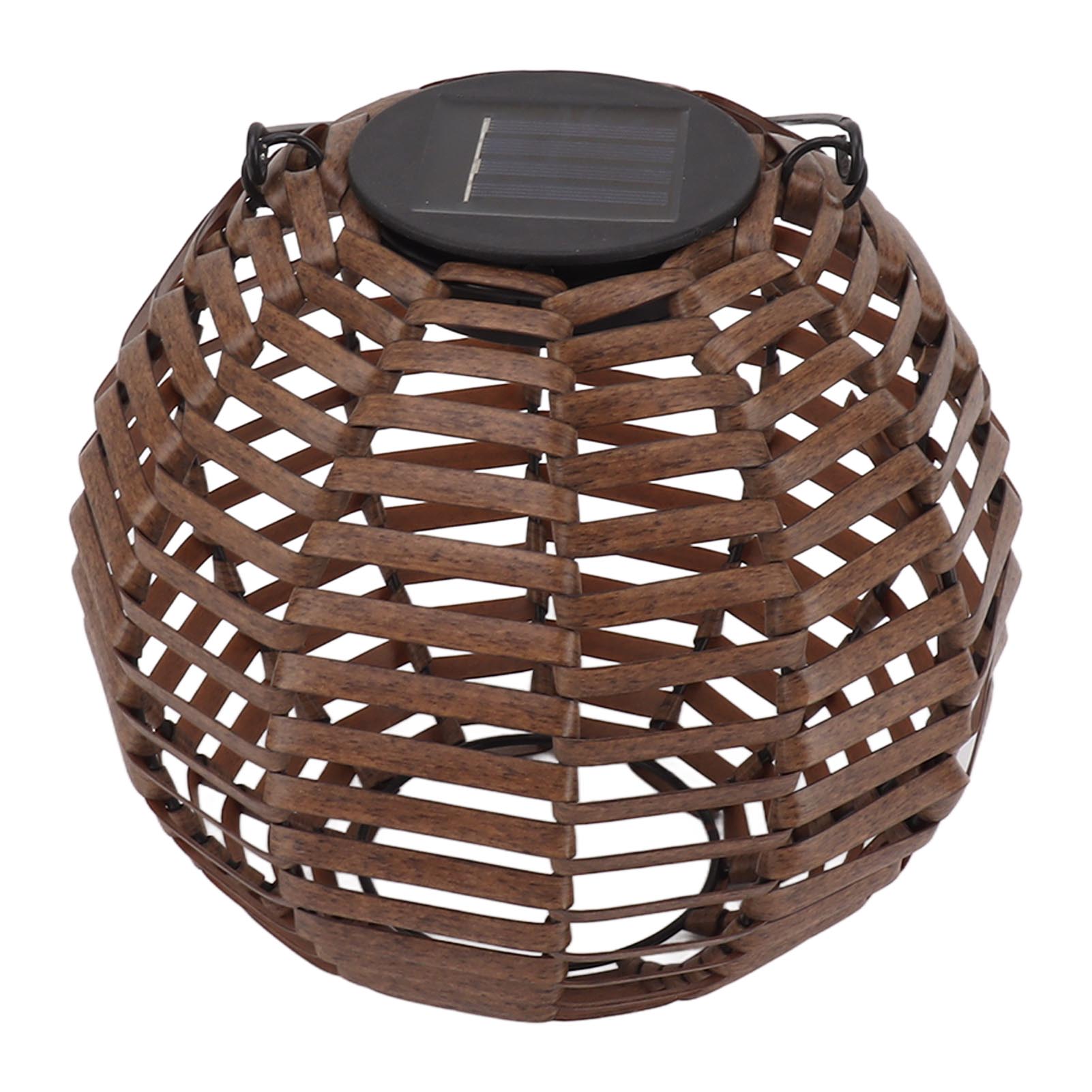 Solarlampe Aus Rattan, Hängend, Wasserdicht, Dekorative Gartenlampe, Rasen, Terrasse
