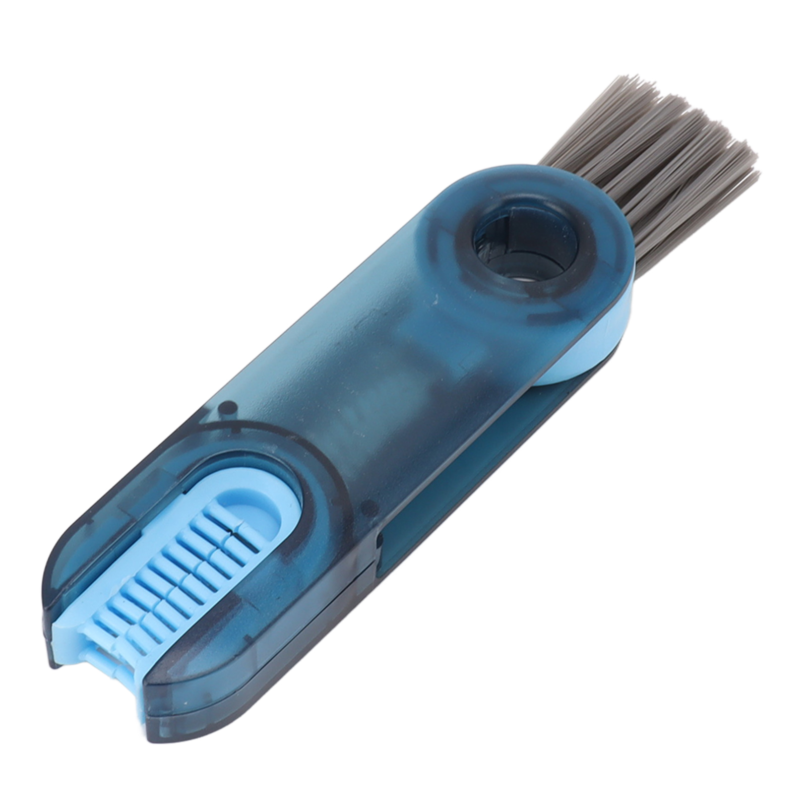 1-in-1-bürste Zur Reinigung Von Ritzen Und Deckeln An Flaschen Und Bechern. Multifunktionsbürste Zur Reinigung Von Ritzen Und Saugern. Blau.