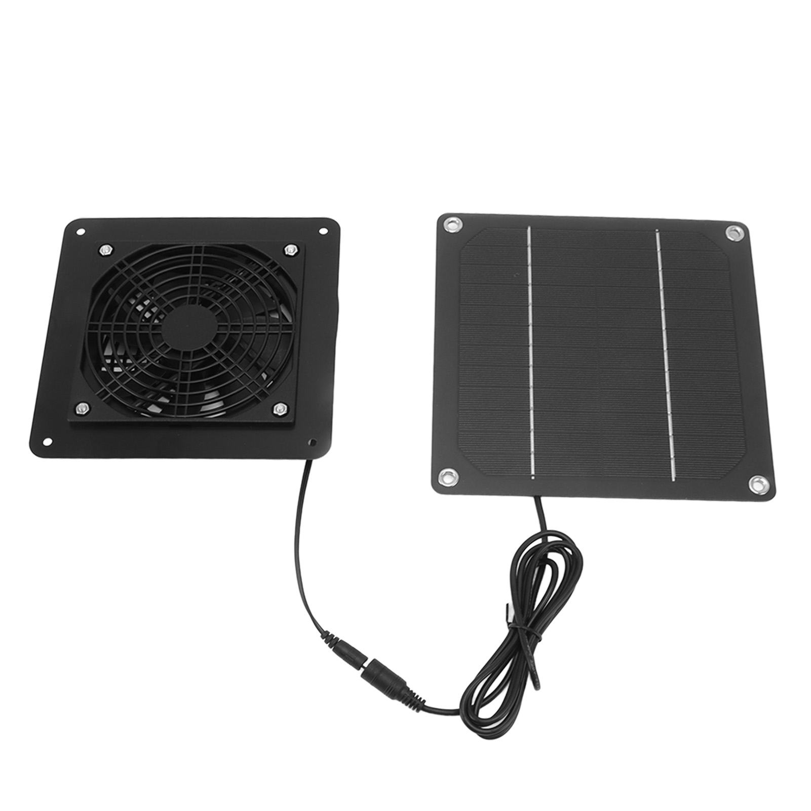 10-w-solarventilator-set, Hochgeschwindigkeits-solarventilator Mit 150 Cm Kabelschutzgitter Für Gewächshaus Und Tierhaus
