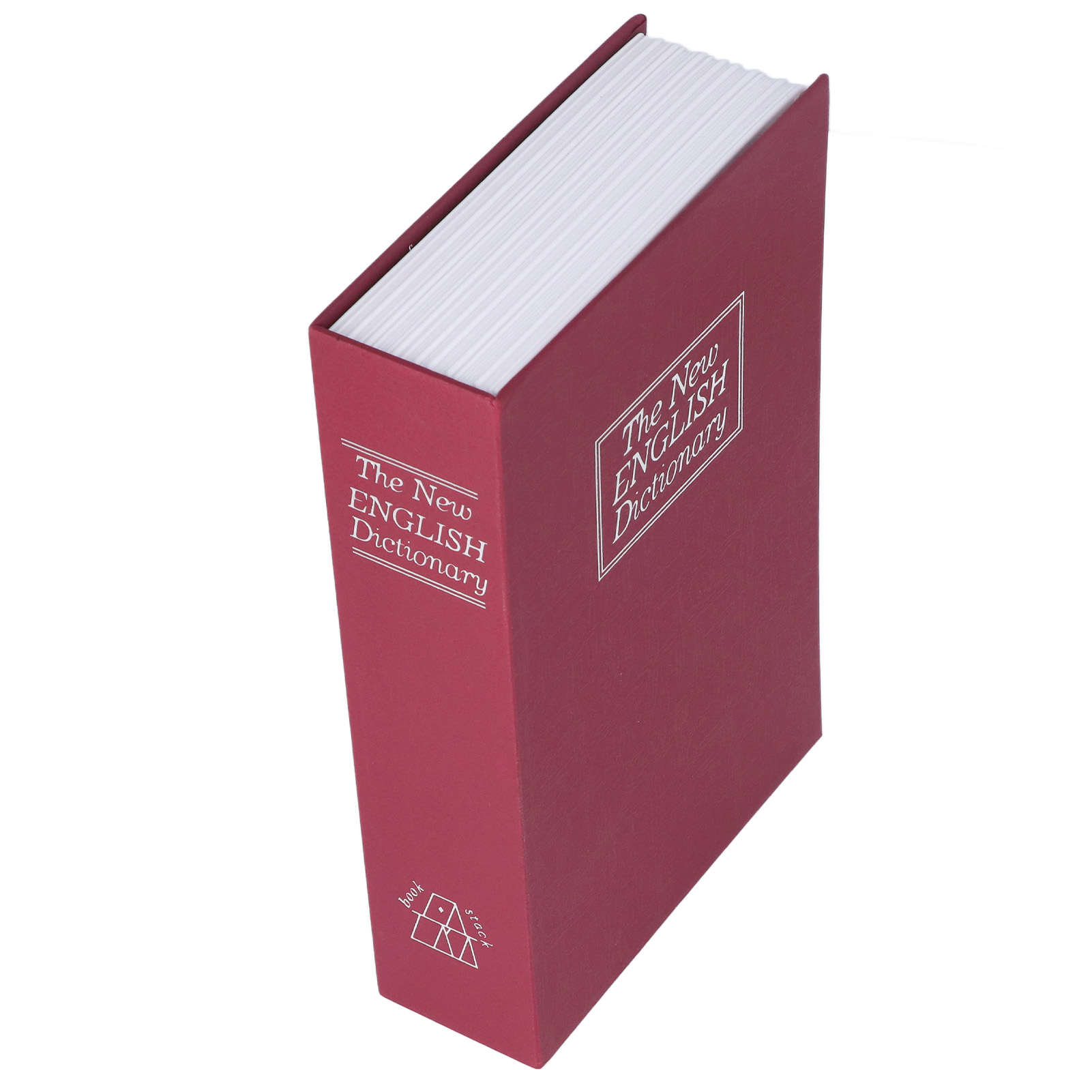 Bücherregal In Form Eines Tragbaren Safes Mit Zahlenschloss Für Bankkarten, Schmuck Und Geld, Rot