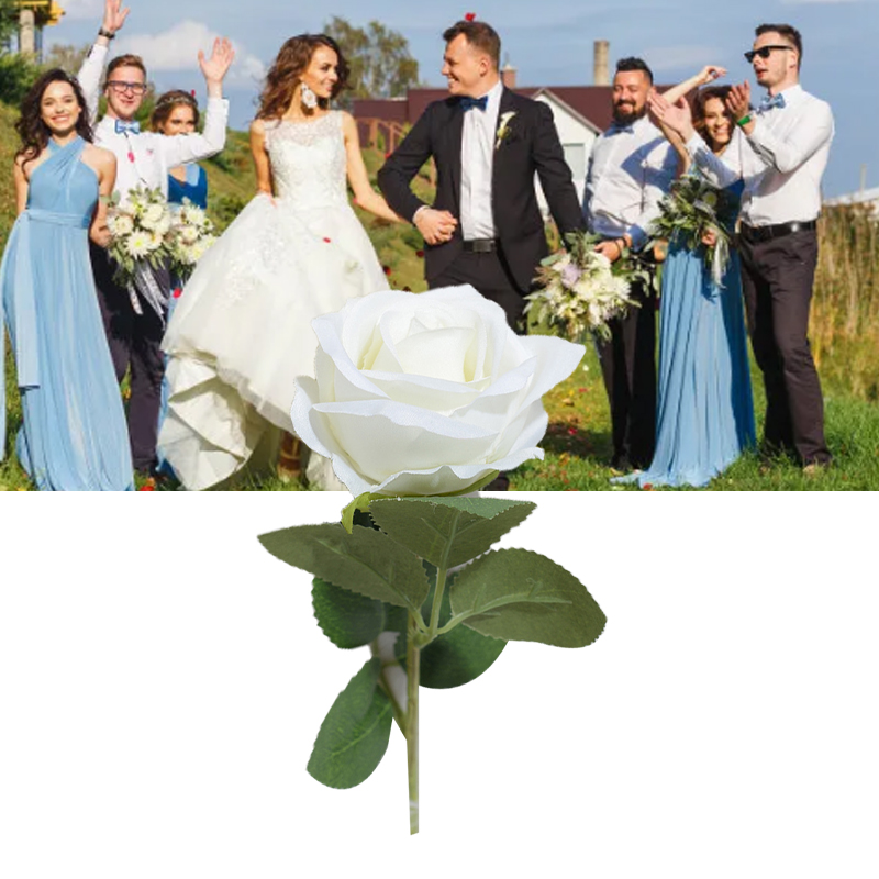 Künstliche Seidenrosen Für Zuhause, Wohnzimmer, Künstliche Blumen, Dekoration, Künstliche Einzelne Weiße Seidenrosen
