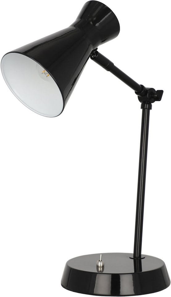 OTTO home Tischleuchte Renell, Ein-/Ausschalter, ohne Leuchtmittel, Minimalistisch, glänzend, individuell einstellbar, Schreibtischlampe