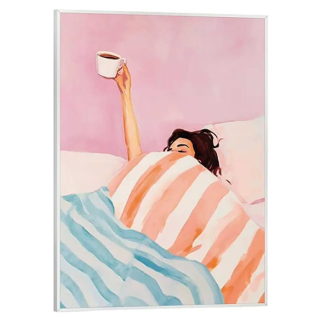 Reinders! Poster Coffee Please, Schlafzimmer - Mehrfarbig - MDF - Menschen - 30x40 cm
